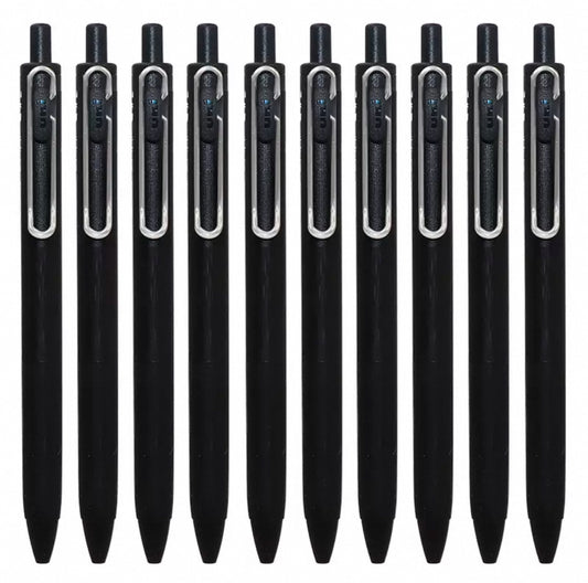 Uni-Ball One Gel Ink Ballpoint Pen - Black (Set of 10)