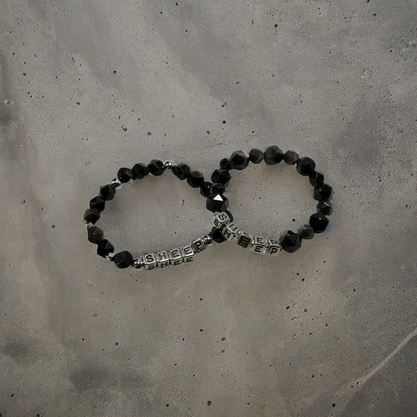 Customised Obsidian Bracelet