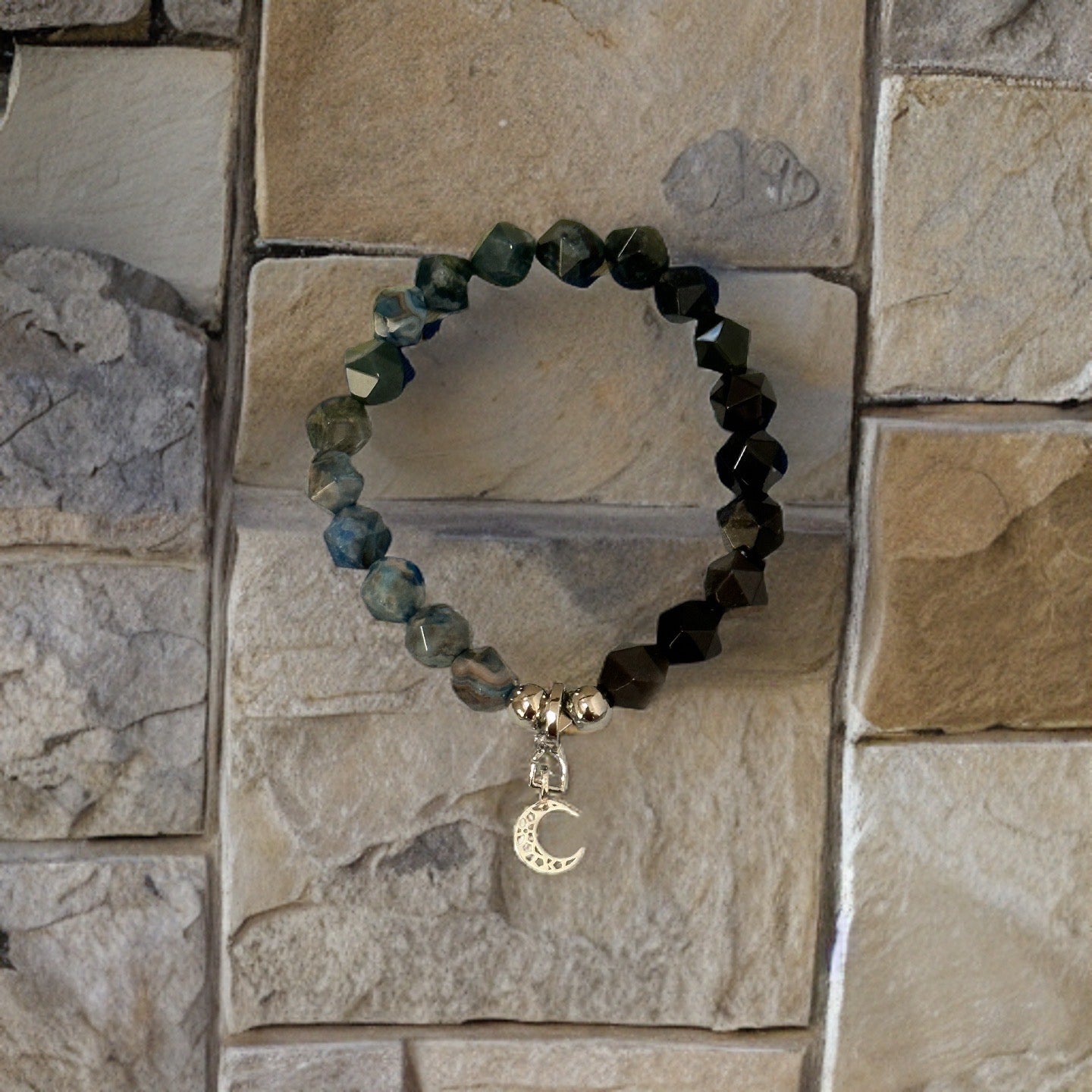 Agate-Obsidian Bracelet - Down-To-Earth