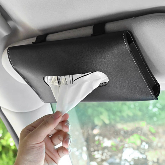 Car Visor PU Leather Tissue Box