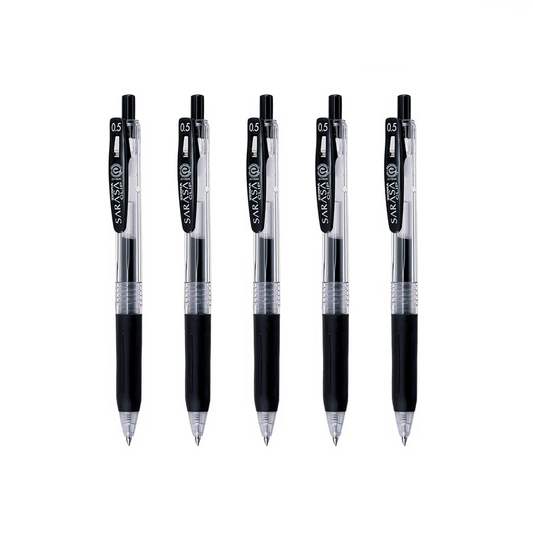 Sarasa Clip Gel Retractable Pen - Black (Set of 5)