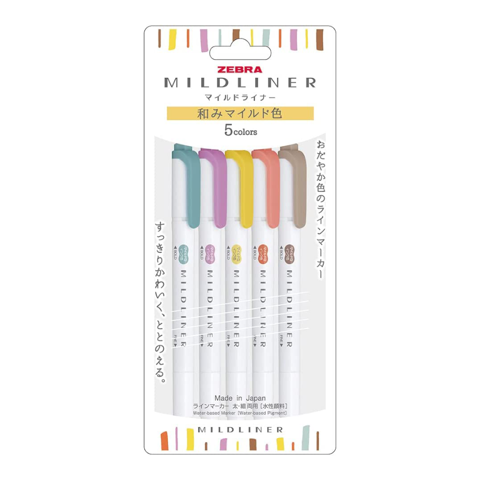 Mildliner Double-sided Highlighter (Set of 5)