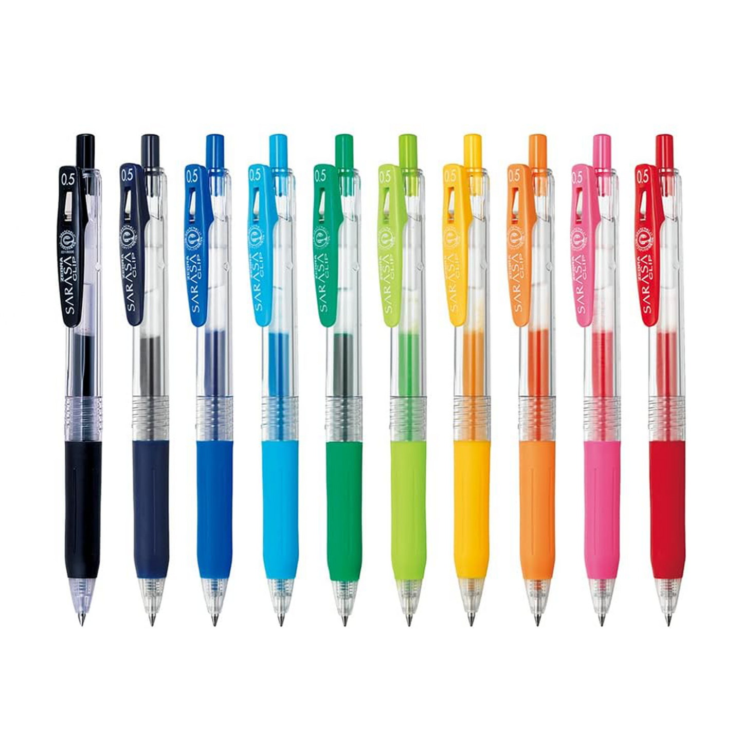 Sarasa Clip Gel Retractable Pen - 0.5mm (Set of 10)