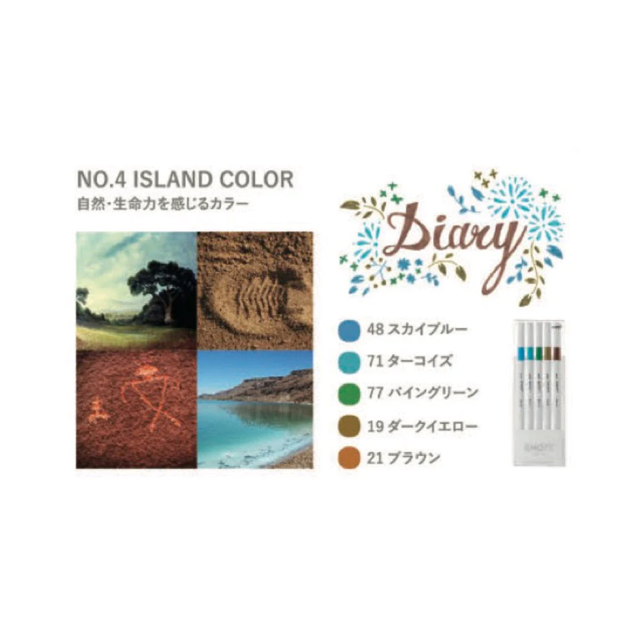 EMOTT Fineliners - 5 Color Set - Island