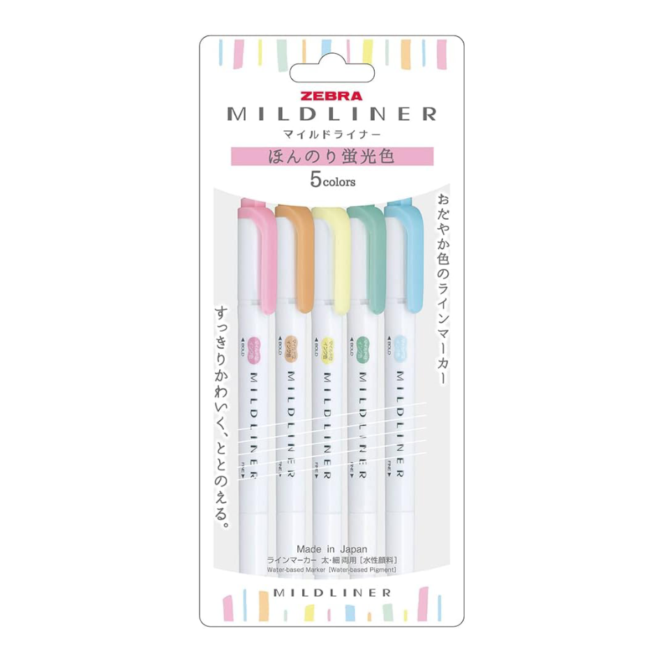 Mildliner Double-sided Highlighter (Set of 5)