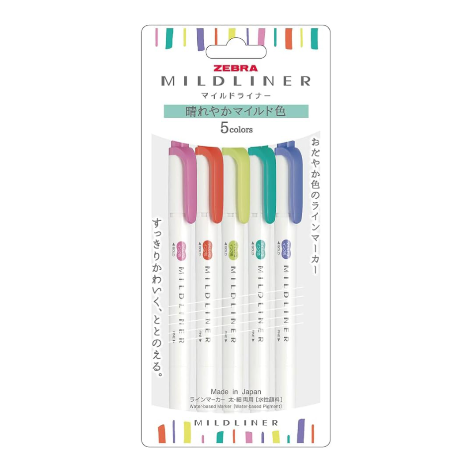 Mildliner Double-sided Highlighter (Set of 5)