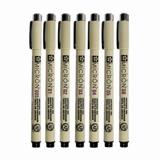 Pigma Micron - Set of 7 Black