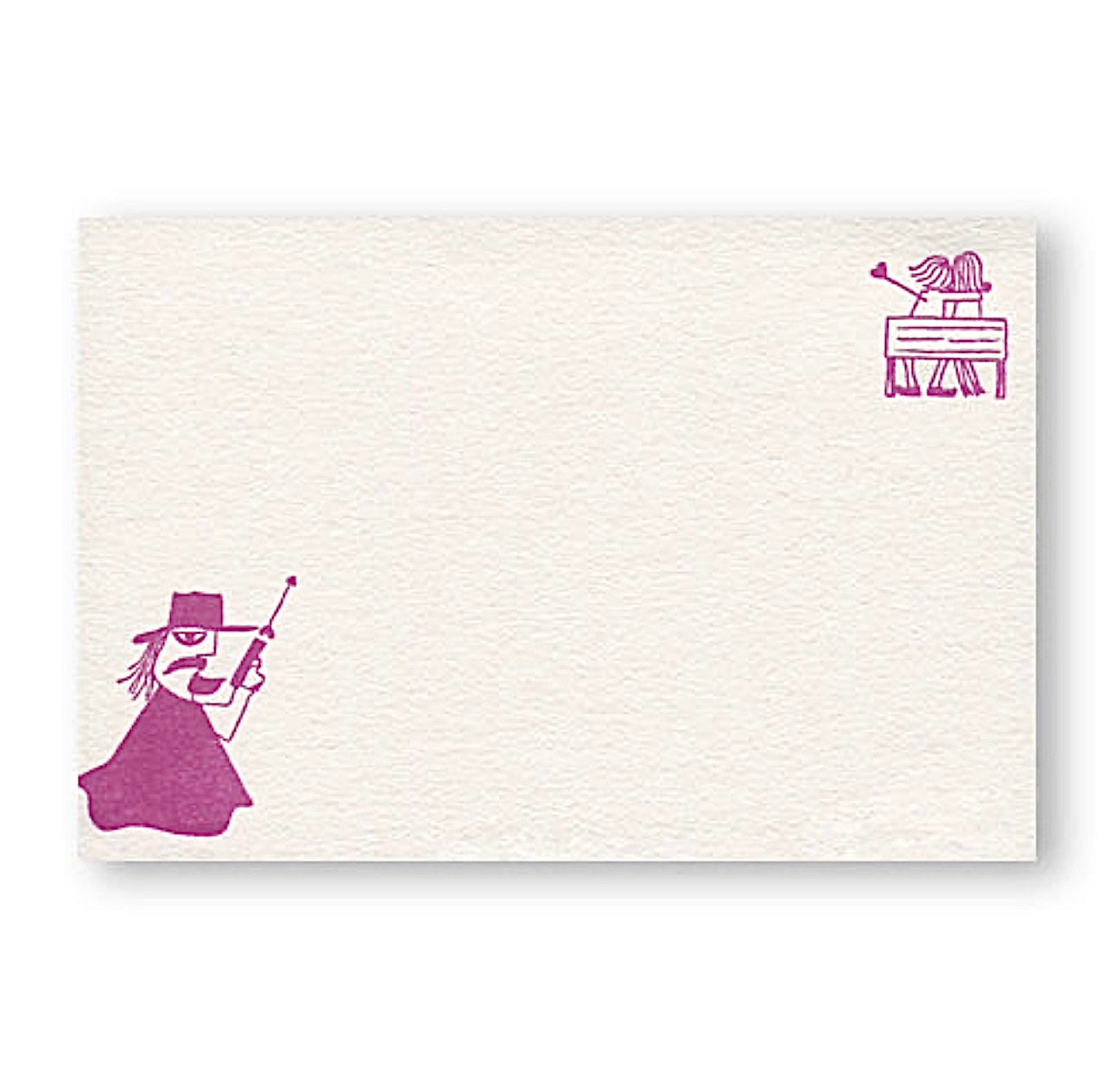 Letterpress Postcard - Cupid Sniper