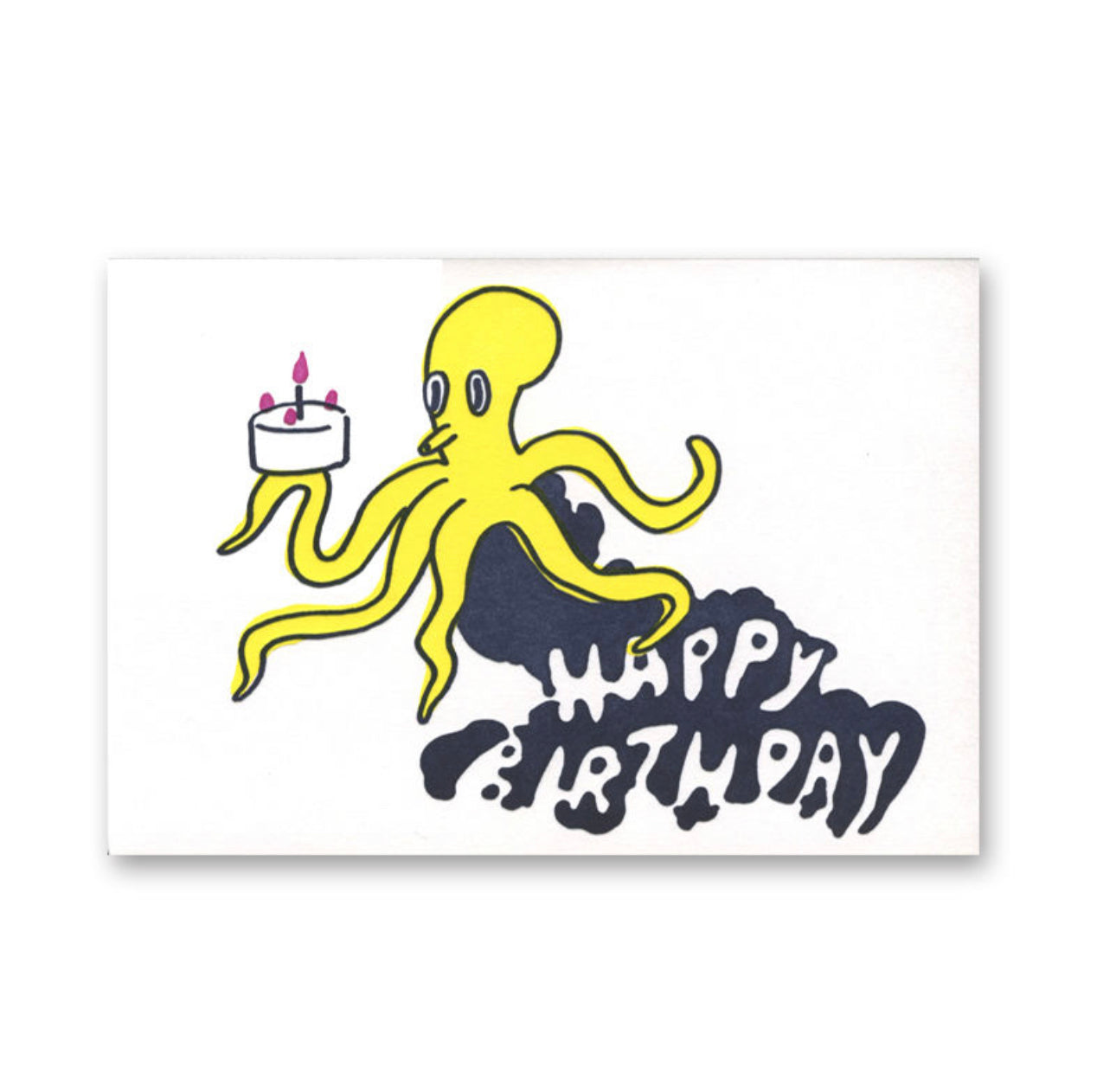 Bi-Fold Birthday Card - Octopus