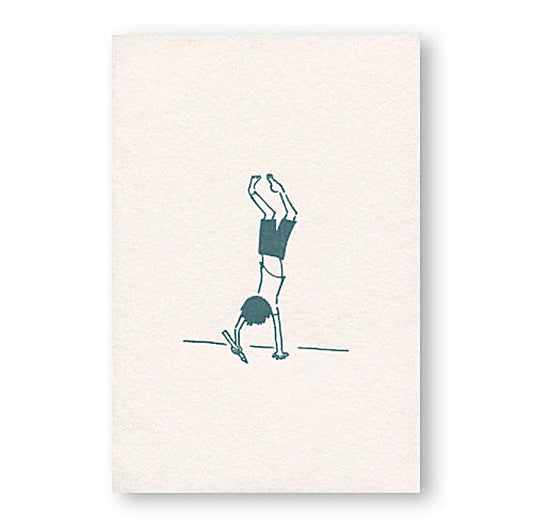 Letterpress Postcard - Handstand