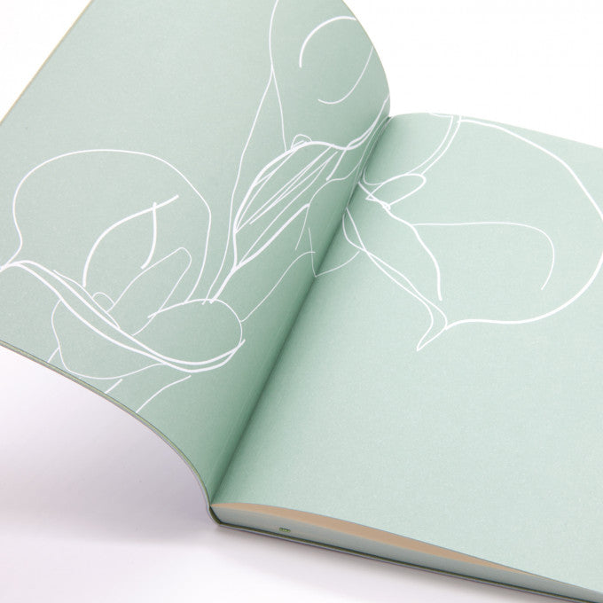 Signature Floral Doodles Plain Notebook - A5, Calla Lily